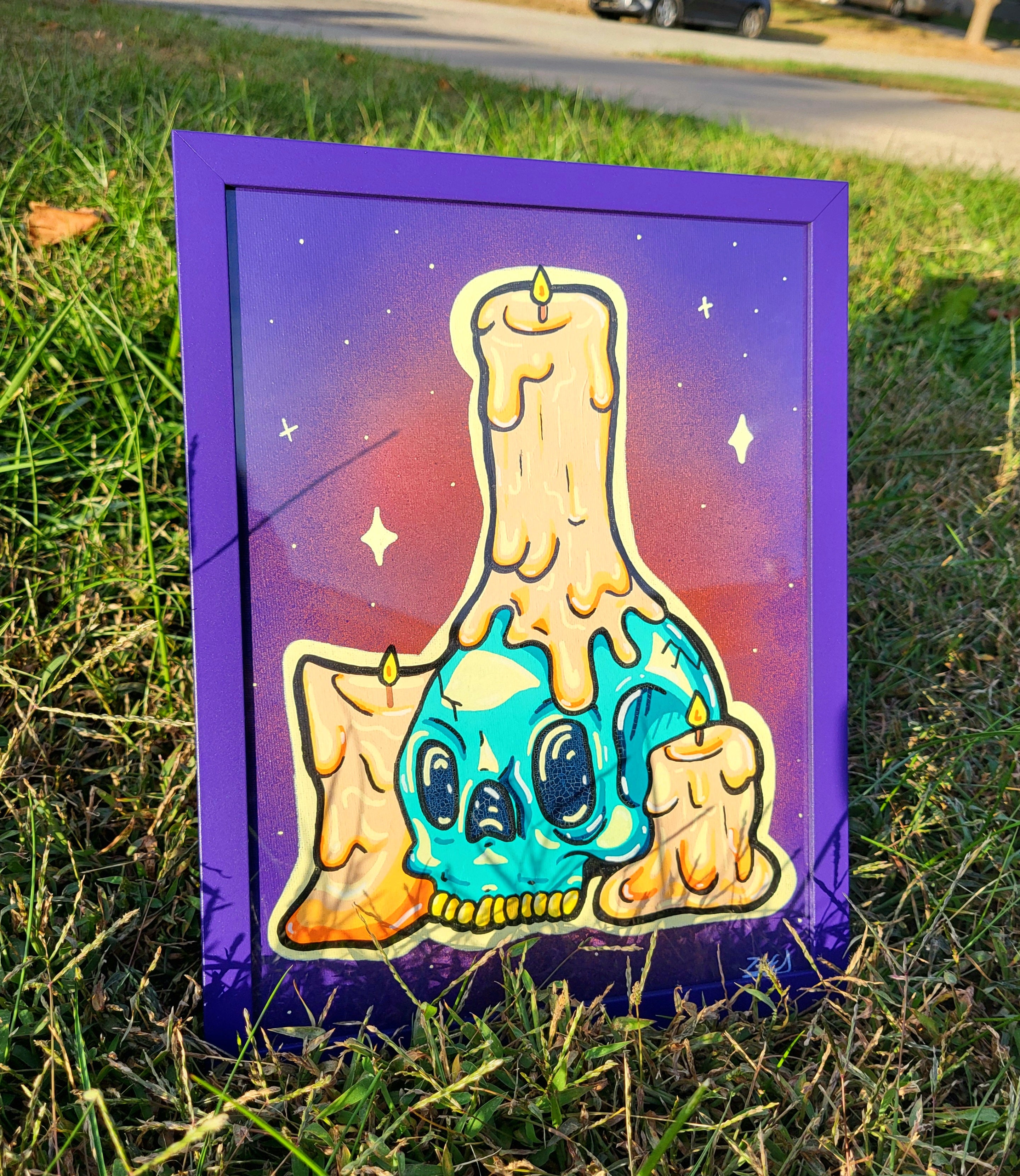 "Melted" Framed Canvas