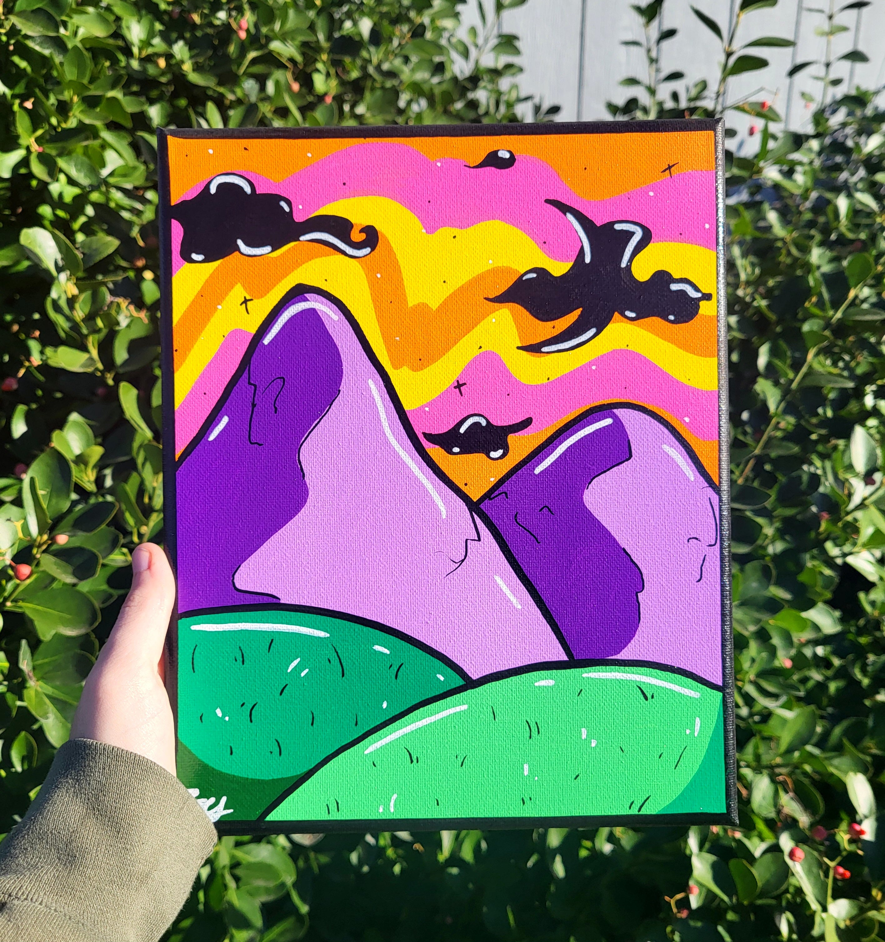 "I Miss Mountains" Stretched Canvas