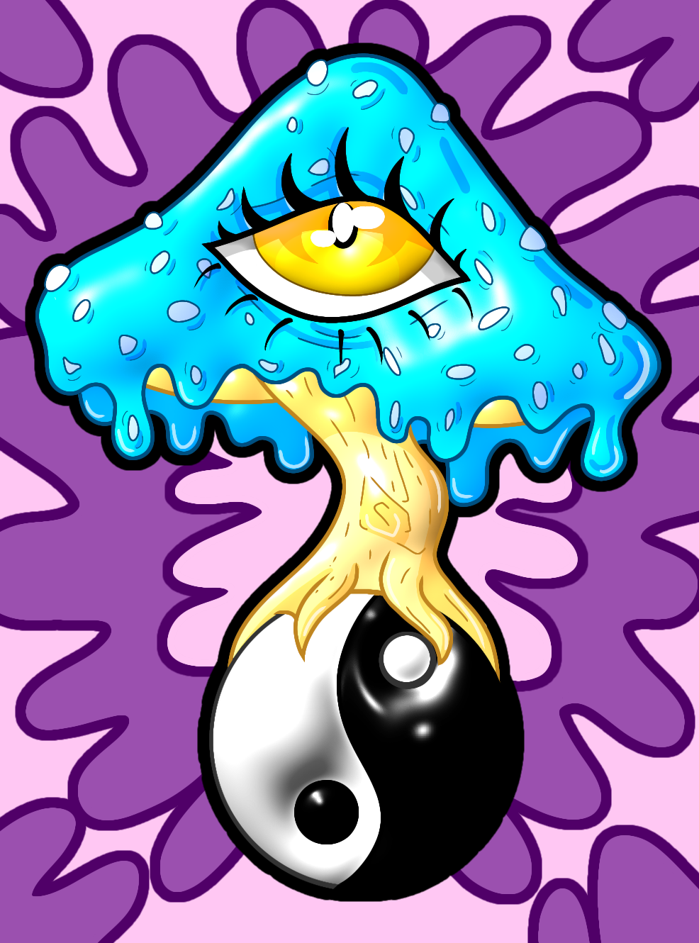 "Blue Shroom" Print