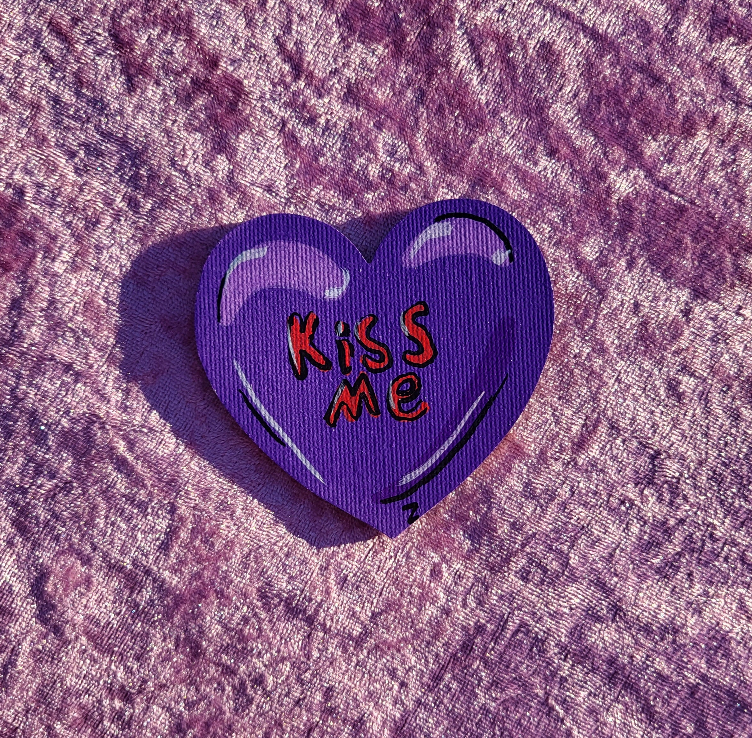 Purple Candy Heart Magnet