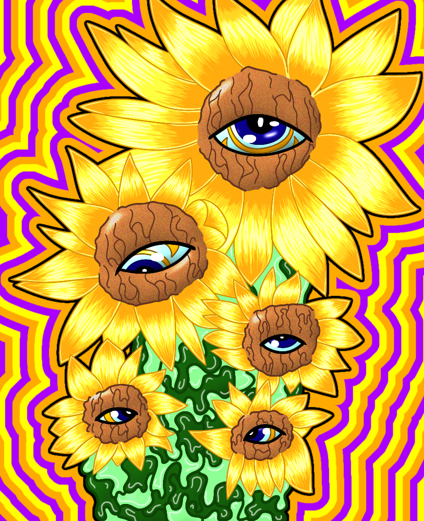 "All Seeing Sunflower" Print