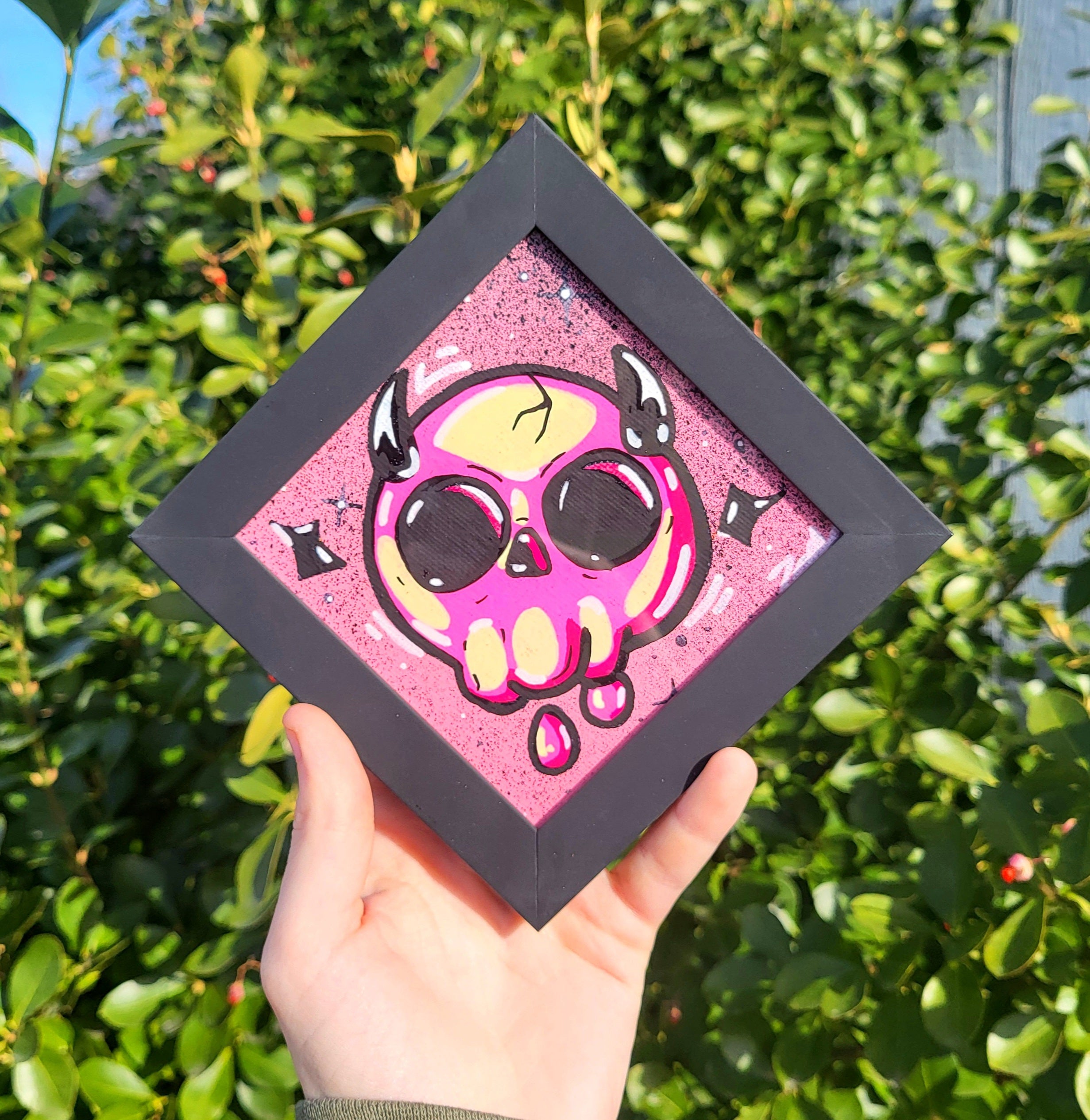 "Skelly" Framed Canvas