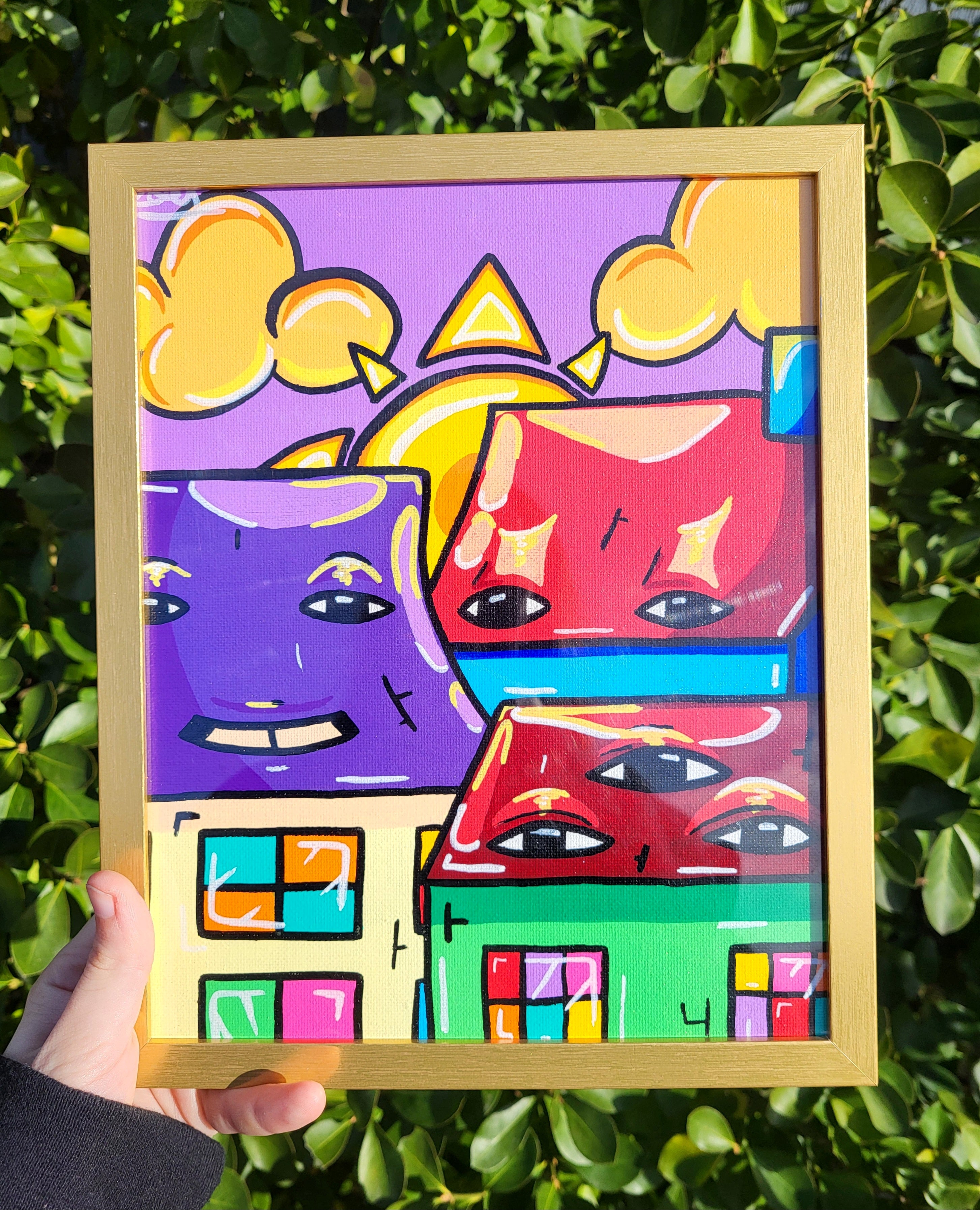 "Something's Watching" Framed Canvas