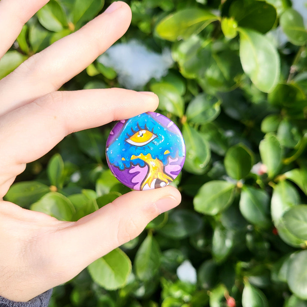 Blue shroom pin